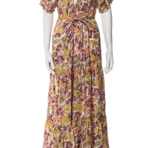 THE GREAT. Multicolor Floral Maxi Dress